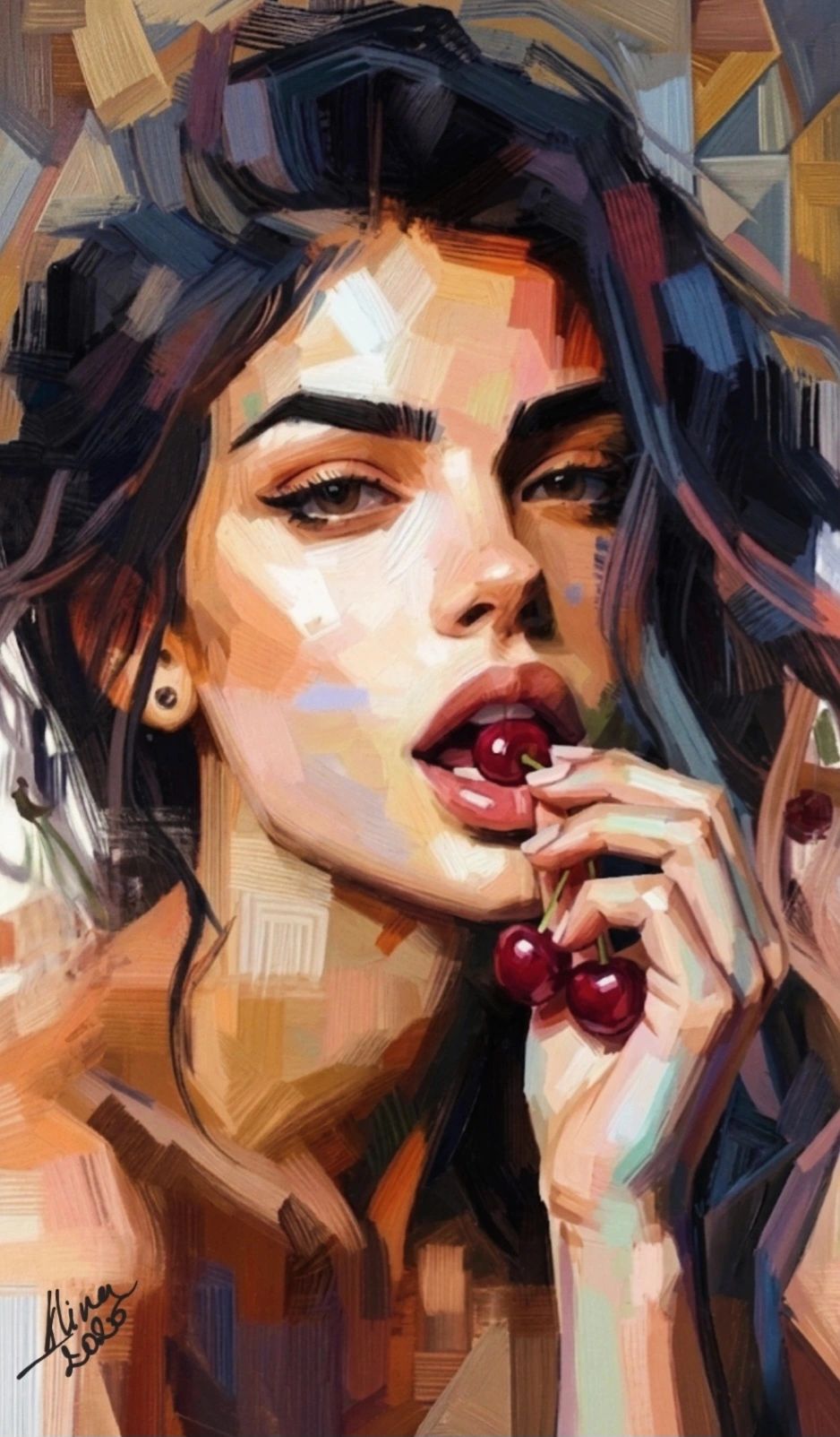 ArteDiAlina.com painting: Time cherries